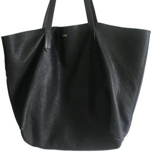 Mark & Graham "LAM" Pebbled Black Leather Tote